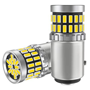 S25 LED�_�u���� BAY15D P21/5W 180�x�i�Ⴂ 12V-24V�Ή� �z���C�g 6000K 48�ASMD �e�[�������v �u���[�L�����v �����p 2�Z�b�g