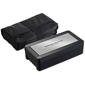 岩崎工業 弁当箱 メンズ ランチボックス 1段 850ml 保冷バック付 ヘアライン イージーケア 送料　無料