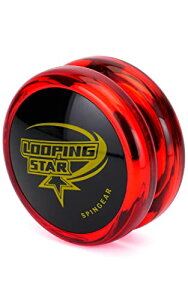 ヨーヨー スピンギア ルーピングスター (クリアレッドボディxブラック) 初心者向けヨーヨーの新定番! 送料 無料