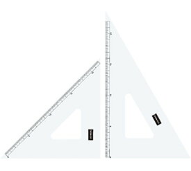 ウチダ製図器 ウチダ 三角定規 18cm×2mm 目盛り付 1-809-1802 送料　無料