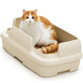 ニャンとも清潔トイレセット [約1か月分チップ・シート付]猫用トイレ本体のびのびリラックスライトベージュ 送料　無料