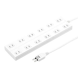 サンワサプライ 電源タップ 12個口・2P・3m 裏面マグネット ホコリ防止シャッター スイングプラグ ホワイト TAP-2312-3 送料 無料