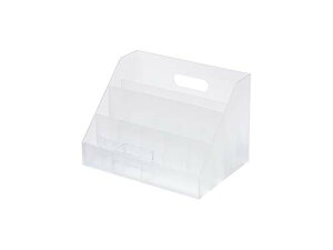 ライクイット (like-it) 収納ケース オーガナイザー スリム A4 縦型 ホワイト (半透明) 約幅26x奥18.5x高18. 送料 無料