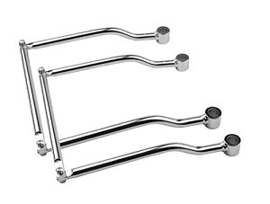 強度重視! サドル バッグ サポート ステー クローム 汎用 アメリカン ハーレー シャドウ スティード エリミネーター ドラックスタ 送料 無料