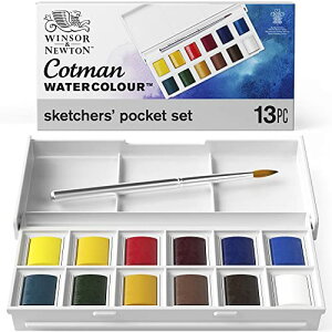 Winsor & Newton ウィンザー&ニュートン 水彩絵具 ウィンザー&ニュートン コットマン ウォーターカラー 12色セット 送料 無料
