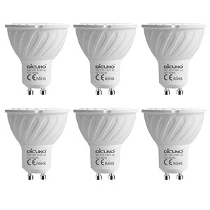 D�d�� GU10���� �X�|�b�g���C�g 6W 60W�n���Q������ 600lm �d���F 3000K AC100240V �������Ή� 6��