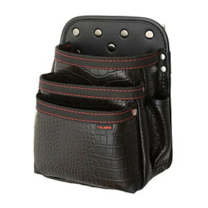タジマ セフシステム 着脱式腰袋 クロコ 2段大 高強度でしなやかな高耐久合成皮革 SFKBG3L 着脱楽々 ベルトに後から装着可能 腰道具の組