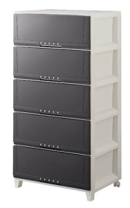 天馬Tenma シーンを選ばず使える収納チェスト 完成品 ルームケース 5段 キャスター付きで移動が簡単 引出しロック付きで抜け落ちを防ぐスム