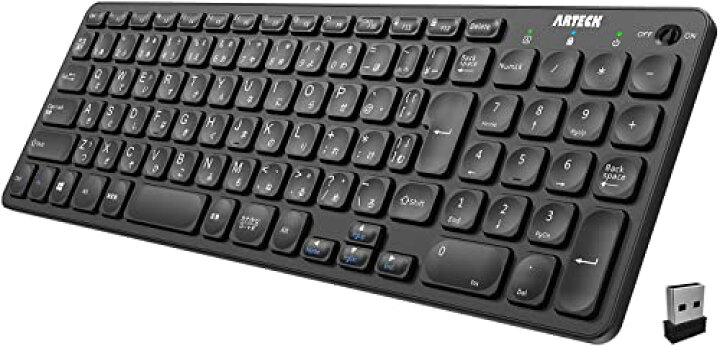 楽天市場】2.4Gワイヤレス キーボード 無線 軽量 フルサイズ テンキー 