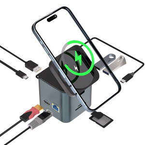 8in1 B Cnu hbLOXe[V 15WCX[d04NV݌v Magsafe[d X^h@\ 4K@30Hz HDM