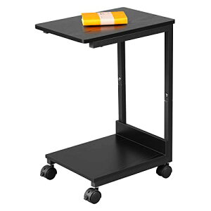 Yem サイドテーブル キャスター付き ベッドサイドテーブル 可移動ベッドテーブル サイドワゴン コの字 テーブル 層幅37×奥行6×高さ53c