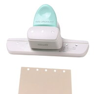 ルーズリーフ穴パンチ 穴径4mm 軽量 コンパクト 持ち運び便利 調整可能 プランナー 単語帳対応