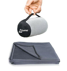 旅行用ブランケット 軽量 折りたたみ ポーチ付き 170×122cm ソフト フリース 肩掛け 毛布