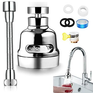 CMD 蛇口 シャワー キッチン 首振り 360度回転 任意固定 水漏れ防止 節水シャワー 節水 ステンレス製 取り付け簡単 1CM ホース付き