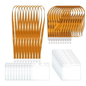 ネームホルダー カードホルダー 名札ホルダー 首掛け ネックストラップ名札 スタッフ 社員証 名刺 展示会 パス ソフトケース 入れ 防水 透