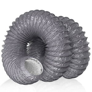 Hon&Guan フレキシブルダクト 換気用 ダクトホースインボイス制度登録店PVC四層構造 蛇腹式 自由伸縮 ホース 排気ダクト アルミダクト