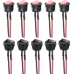 10��AC 6A/50V 10A/15V SPS �s���|�W�V�����J�[�{�[�g���E���h���b�J�[�X�C�b�`�I��/�I�t�g�O���X�C�b�`�A�͂񂾕t���ς݃�