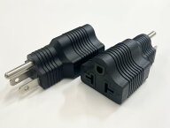 EV充電ケーブル用 100V 変換プラグ 日本仕様 家庭用コンセント対応 15A→20A 形状変換アダプター ブラック