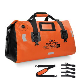 cx ツーリングバッグ バイク シートバッグ 防水バックバッグ 66 専用固定ベルト・ショルダーベルト付き AX97 オレンジ