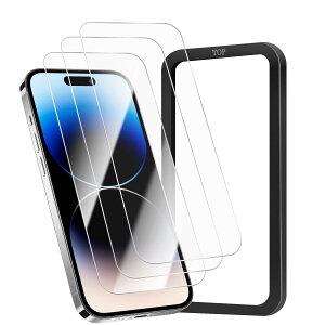 iCarez iPhone 15 Pro Max �K���X�t�B���� ���{���Ɏq�f�ސ�3�� �K�C�h�g�t���A�C�z�� 15�v���}�b�N�X �p �t�B���� ��