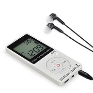 ポケットラジオ ワイドFM／AM 携帯ラジオ 歩数計付き 小型 充電式 多機能