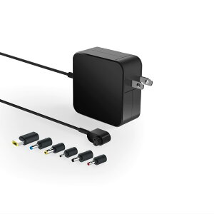 nngie 65U 65 45 アダプター、ノートパソコン用 充電器 、6種類 プラグ付き、A/NE/enovo/M/富士通/HP/ROG/os