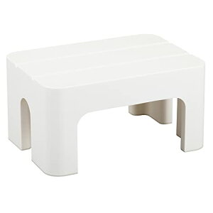サンカ 踏み台 昇降ステップ台 ホワイト S 高さ20c 広い足のせ部分と滑り止め加工 インテリアになじむおしゃれでかわいい丸いフォルム 耐荷重