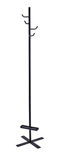 天馬 スリッパとコートを収納 玄関ポールハンガー マットブラック 幅30×奥行30×高さ163c PRX 美style