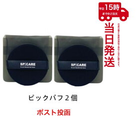 【ゆうパケット】【2個セット】スピケア V3専用bigパフ 持ち運びケース付き スピケアv3ファンデーションパフビッグサイズ 交換パフ SPICARE