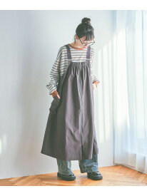 ポケットZIPジャンパースカート niko and ... ニコアンド ワンピース・ドレス ジャンパースカート ブラウン カーキグリーン グレー ベージュ【送料無料】[Rakuten Fashion]