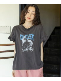 アソートフリルロックTシャツ niko and ... ニコアンド トップス カットソー・Tシャツ グレー ホワイト ブラック ブルー[Rakuten Fashion]