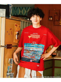 【SALE／30%OFF】【STRANGER THINGS】コラボ プリントTシャツ Season 2 niko and ... ニコアンド トップス カットソー・Tシャツ ホワイト ブラック レッド グリーン【RBA_E】[Rakuten Fashion]