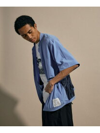 [NUMERALS]BAND COLLAR SHORT-SLEEVED SHIRT NUMERALS ニコアンド トップス シャツ・ブラウス カーキグリーン ブルー ブラック【送料無料】[Rakuten Fashion]