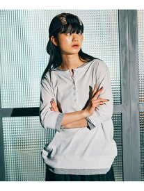 【SALE／20%OFF】[MODE NORM CORE] レイヤー風ヘンリーネックプルオーバー niko and ... ニコアンド トップス カットソー・Tシャツ ホワイト ネイビー【RBA_E】[Rakuten Fashion]