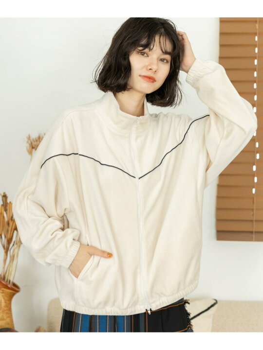 楽天市場】【SALE／50%OFF】パイピングベロアジップブルゾン niko and 