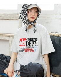 アソートプリントダブルZIPTシャツ niko and ... ニコアンド トップス カットソー・Tシャツ パープル ブラック【送料無料】[Rakuten Fashion]