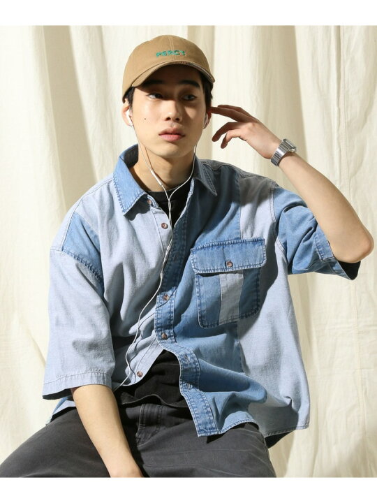 楽天市場】パッチワークデニム半袖シャツ[niko and ...JEANS 2025SS 