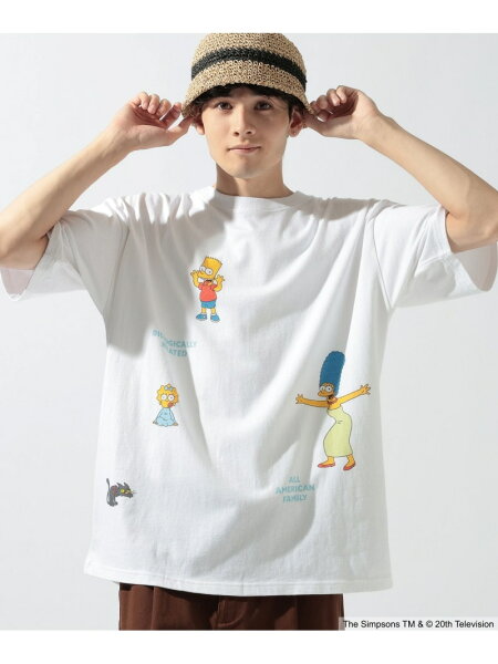 【The Simpsons(ザ・シンプソンズ)】グラフィックT niko and ... ニコアンド トップス カットソー・Tシャツ ホワイト ブラック イエロー グレー【送料無料】[Rakuten Fashion]