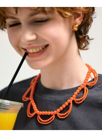 ビーズレース襟ネックレス niko and ... ニコアンド アクセサリー・腕時計 ネックレス ベージュ オレンジ ホワイト レッド グレー ブルー[Rakuten Fashion]