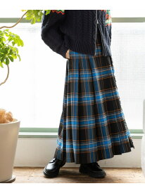 【SALE／40%OFF】チェックツイルキルトスカート niko and ... ニコアンド スカート ロング・マキシスカート ブラウン ホワイト ブラック グリーン【RBA_E】[Rakuten Fashion]