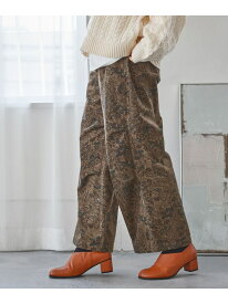 【SALE／40%OFF】プリントコーデュロイパンツ niko and ... ニコアンド パンツ その他のパンツ グレー ホワイト ブラウン【RBA_E】[Rakuten Fashion]