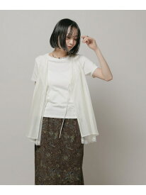 レーストリムリバーシブルベスト niko and ... ニコアンド トップス ベスト・ジレ ホワイト ブラック【送料無料】[Rakuten Fashion]