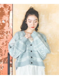 【SALE／50%OFF】ペイズリーパターンVカーディガン niko and ... ニコアンド トップス カーディガン ブラック グレー【RBA_E】[Rakuten Fashion]