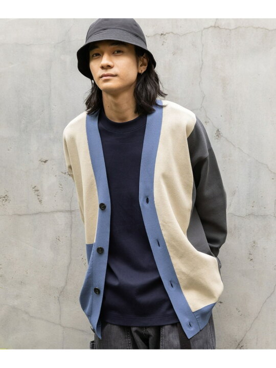楽天市場】【SALE／50%OFF】カラーブロックニットVネックカーディガン 