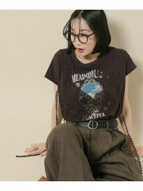 【SALE／20%OFF】ヴィンテージグラフィックレースTシャツ niko and ... ニコアンド トップス カットソー・Tシャツ ホワイト パープル【RBA_E】[Rakuten Fashion]