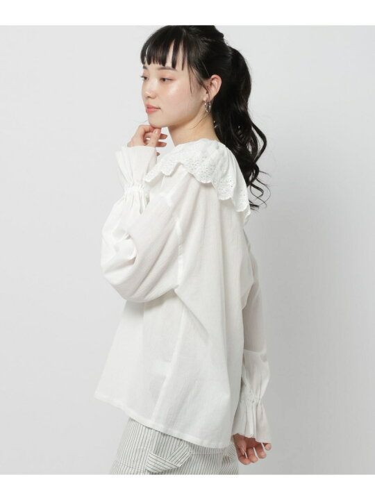 楽天市場】【SALE／50%OFF】スカラップレースブラウス niko and 