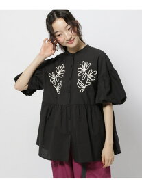 ふんわりコード刺繍ブラウス niko and ... ニコアンド トップス シャツ・ブラウス ホワイト ブルー ブラック【送料無料】[Rakuten Fashion]