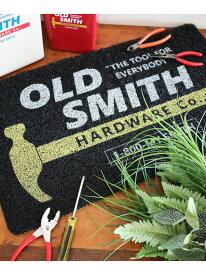 【OLD SMITH(オールドスミス)】マット/45×75cm niko and ... ニコアンド インテリア・生活雑貨 カーペット・ラグ・マット ブラック ベージュ[Rakuten Fashion]