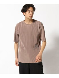 【SALE／50%OFF】(M)プリーツワイドTシャツ niko and ... ニコアンド トップス カットソー・Tシャツ ベージュ ブラック【RBA_E】[Rakuten Fashion]