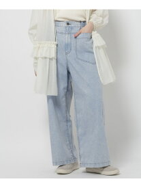 BIGポケットセミワイドパンツ niko and ... ニコアンド パンツ その他のパンツ グレー ブルー ピンク【送料無料】[Rakuten Fashion]